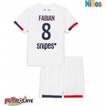 Camiseta Paris Saint-Germain Fabian Ruiz #8 Visitante Equipación para niños 2025-26 manga corta (+ pantalones cortos)